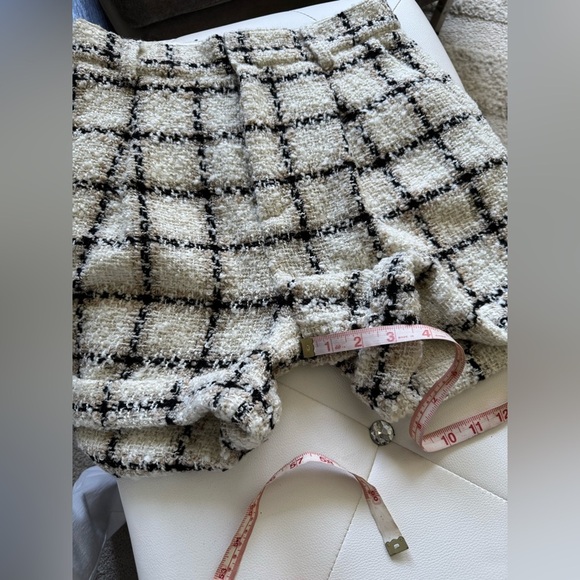 Anine Bing Becky Shorts Beige Plaid Size 6 DK36 NWT New - Picture 15 of 15